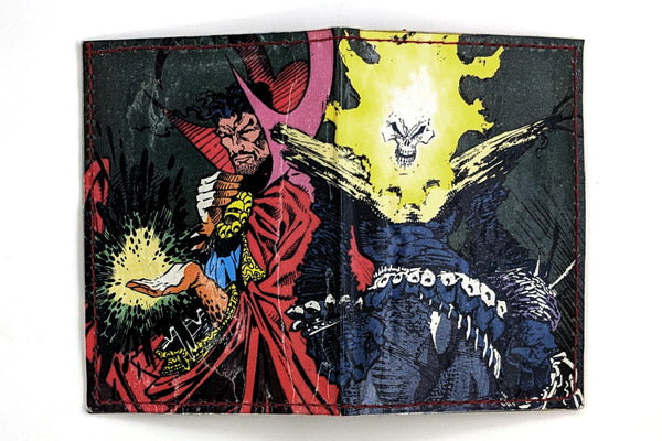 Ghost Rider Doctor Strange Card Holder Wallet with Snap Closure